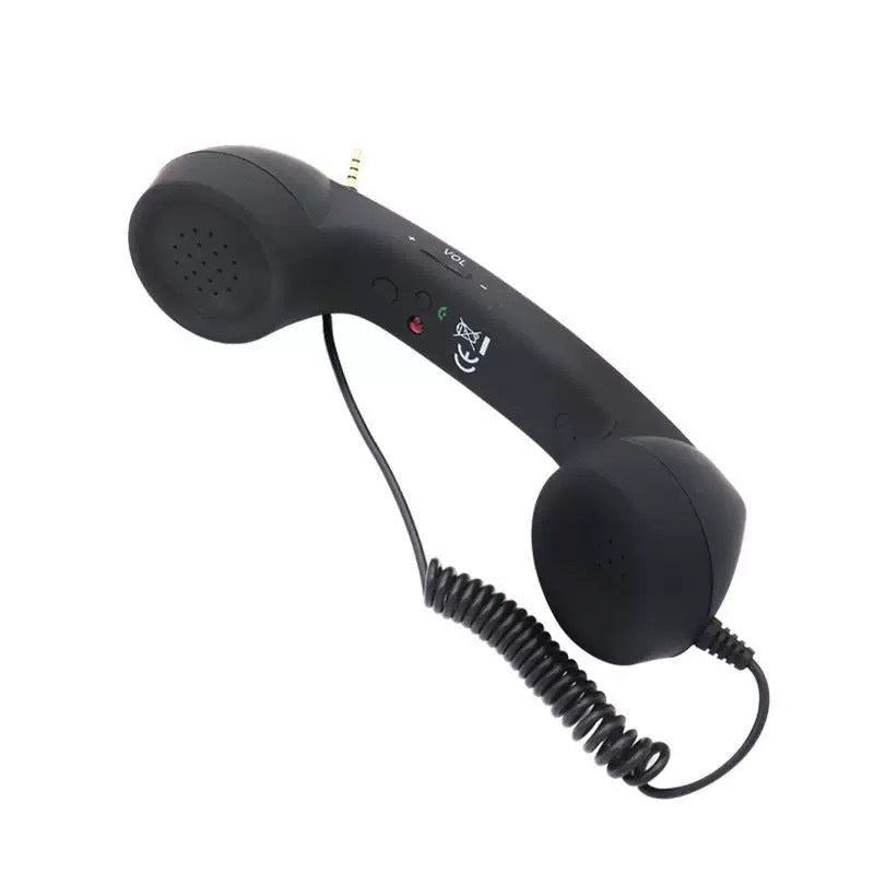 Retro Telephone Handset Earphone with Adjustable Volume