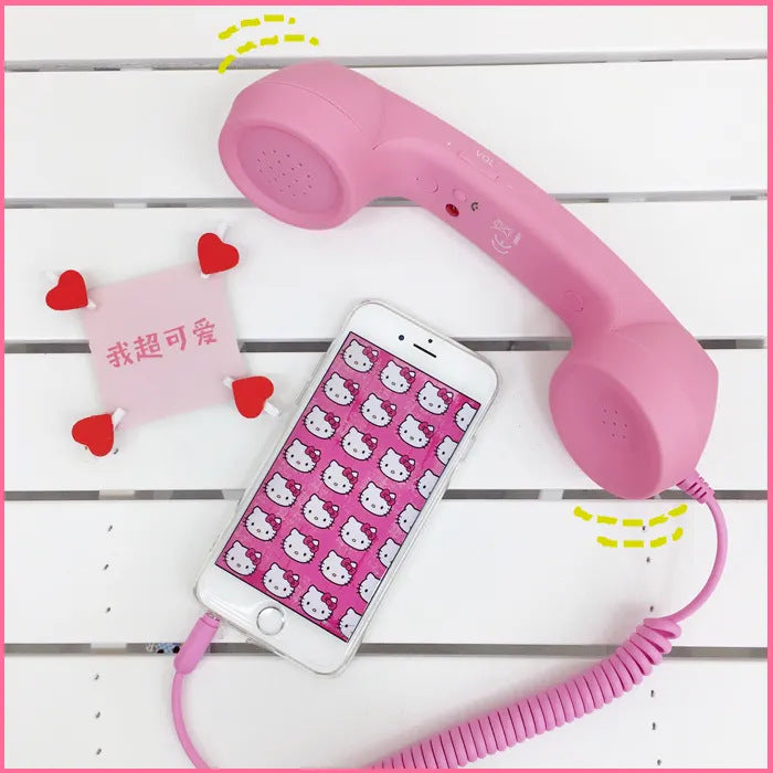 Retro Telephone Handset Earphone with Adjustable Volume