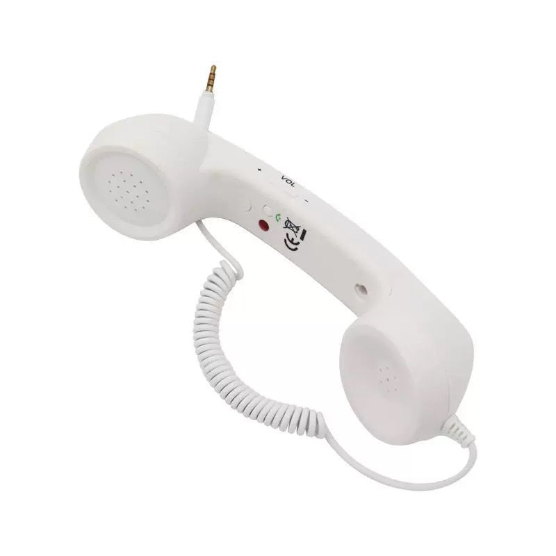 Retro Telephone Handset Earphone with Adjustable Volume